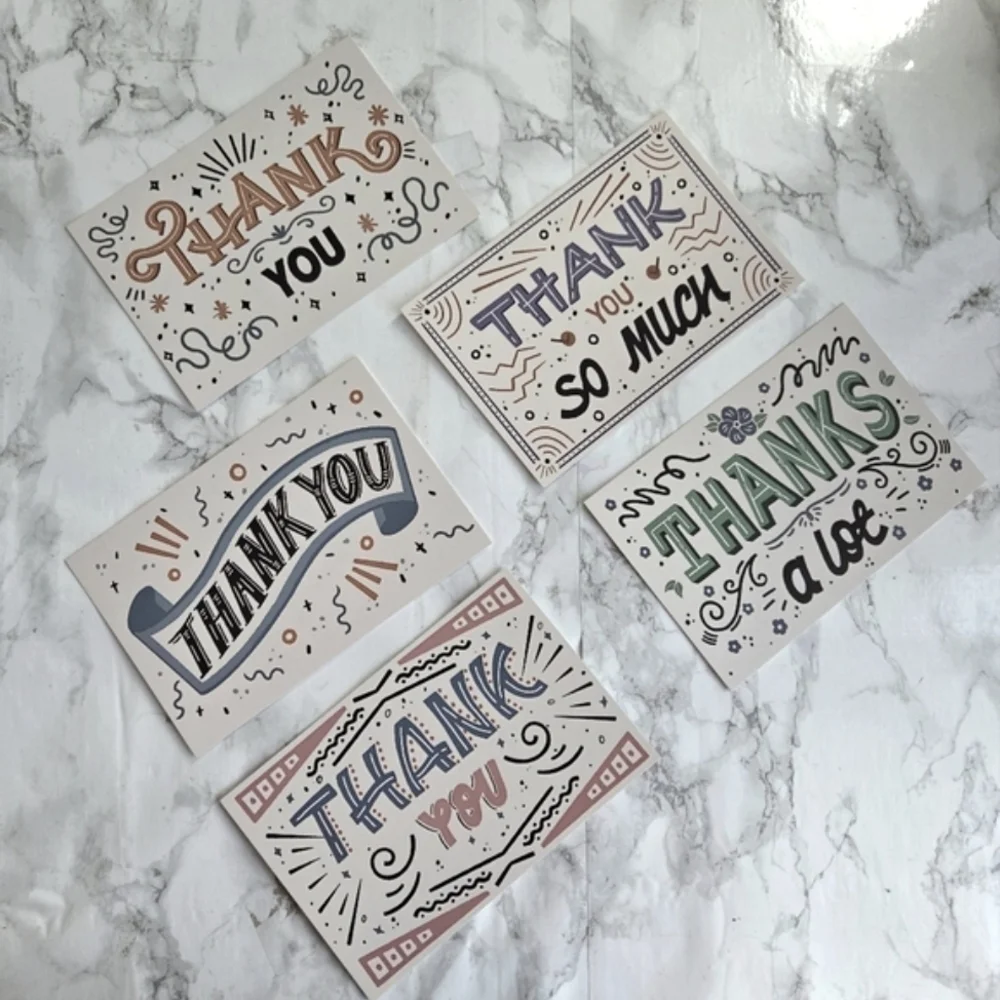 1050 pc Bundle  Assorted Thank You Cards Set